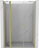 Mexen Mist Pendeltür 120 cm, transparent, gebürstetes Gold - 8A4-120-001-55-00