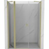 Mexen Mist Duschpendeltür 150 cm, transparent, gebürstetes Gold - 8A4-150-001-55-00