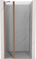 Mexen Mist Duschdrehtür 120 cm, transparent, gebürstetes Kupfer - 8A4-120-000-65-00