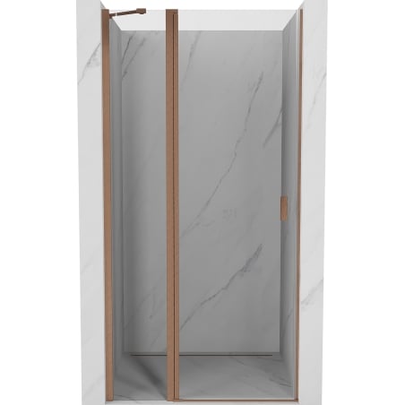 Mexen Mist Duschdrehtür 85 cm, transparent, gebürstetes Kupfer - 8A4-085-000-65-00