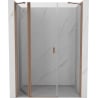 Mexen Mist Duschdrehtür 140 cm, transparent, gebürstetes Kupfer - 8A4-140-001-65-00