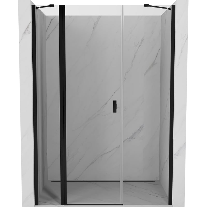 Mexen Mist Duschdrehtür 160 cm, transparent, schwarz - 8A4-160-001-70-00