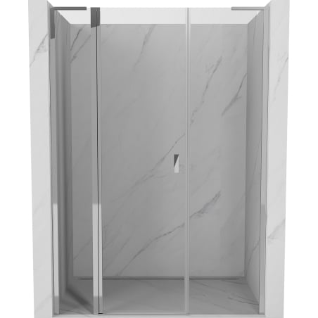 Mexen Mist L Duschabtrennung, schwenkbar, 150 cm, transparent, Chrom - 8A4L-150-001-01-00