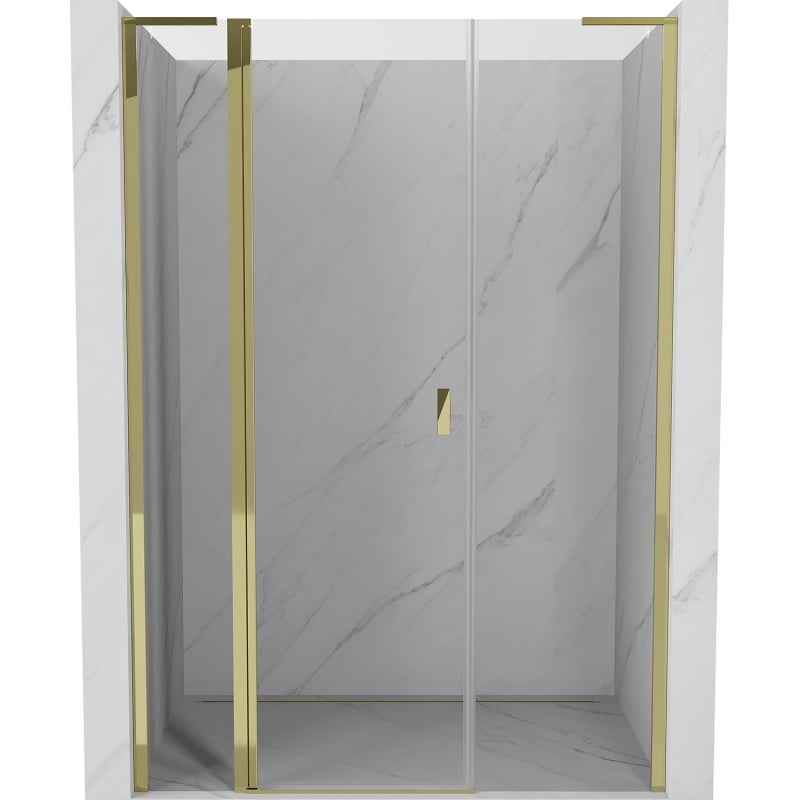 Mexen Mist L Duschabtrennung, 135 cm, transparent, gold - 8A4L-135-001-50-00