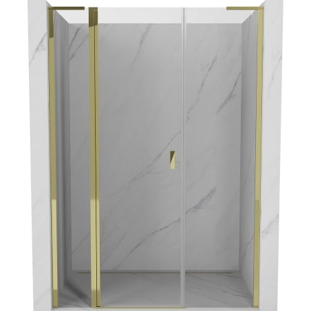 Mexen Mist L Duschabtrennung, 135 cm, transparent, gold - 8A4L-135-001-50-00
