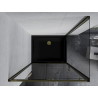 Mexen Apia schiebbare Duschkabine 130 x 100 cm, transparent, gold + Flat-Duschtasse, schwarz - 840-130-100-50-00-4070G