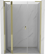Mexen Mist L Duschabtrennung schwenkbar 145 cm, transparent, gold - 8A4L-145-001-50-00