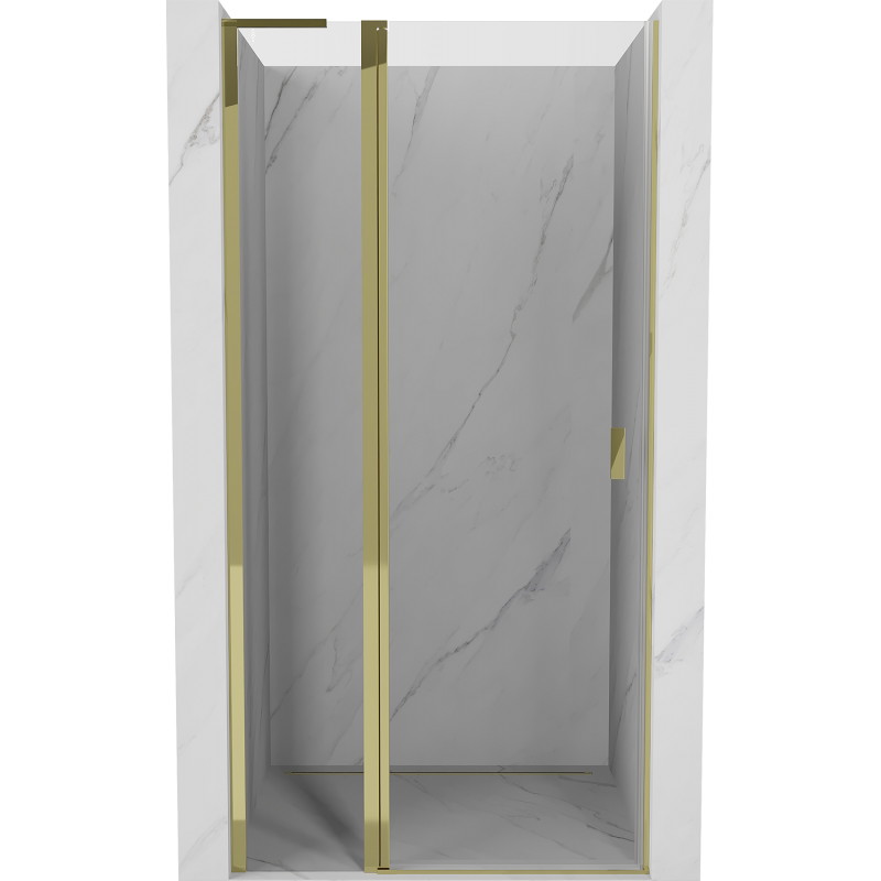 Mexen Mist L Duschdrehtür 90 cm, transparent, gold - 8A4L-090-000-50-00