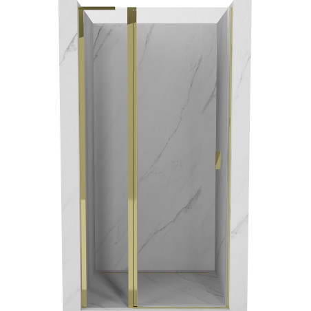 Mexen Mist L Schwingtür Duschabtrennung 105 cm, transparent, gold - 8A4L-105-000-50-00
