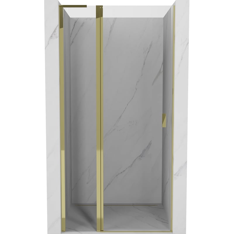 Mexen Mist L Schwingtür Duschabtrennung 110 cm, transparent, gold - 8A4L-110-000-50-00