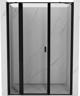 Mexen Mist Duschdrehtür links 150 cm, schwarzer Rahmen, schwarz - 8A4-150-001-70-70-L