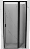 Mexen Mist Duschkabinentür, rechtsseitig, schwenkbar, 70 cm, schwarzer Rahmen, schwarz - 8A4-070-000-70-70-P