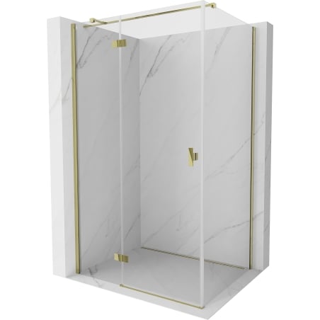 Mexen Mist-H T Duschkabine Schwenktür links 110 x 80 cm, transparent, gold - 8A5T-110-080-50-00-L