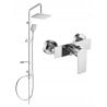 Mexen Alexa Sven Aufputz-Duschset mit Regendusche und Duscharmatur, Chrom - 71240262-00