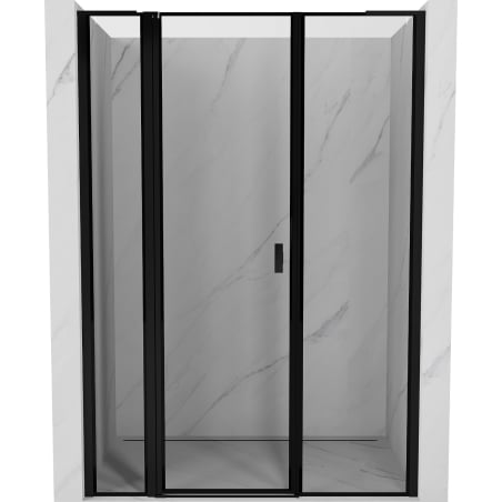 Mexen Mist L Duschpendeltür Links 135 cm, schwarzer Rahmen, schwarz - 8A4L-135-001-70-70-L