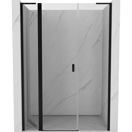 Mexen Mist L Duschdrehtür 135 cm, transparent, schwarz - 8A4L-135-001-70-00