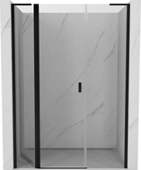 Mexen Mist L Schwingtür Duschwand 140 cm, transparent, schwarz - 8A4L-140-001-70-00