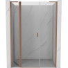 Mexen Mist L Duschtür schwenkbar 135 cm, transparent, gebürstetes Kupfer - 8A4L-135-001-65-00