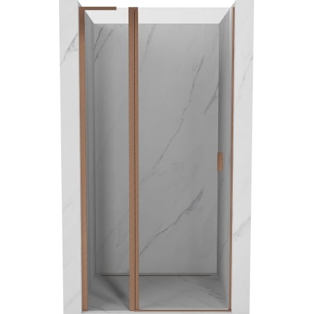 Mexen Mist L Drehduschtür 90 cm, transparent, gebürstetes Kupfer - 8A4L-090-000-65-00