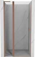 Mexen Mist L Drehduschtür 90 cm, transparent, gebürstetes Kupfer - 8A4L-090-000-65-00