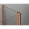 Mexen Mist L Duschdrehtür 95 cm, transparent, gebürstetes Kupfer - 8A4L-095-000-65-00