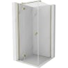 Mexen Mist-H T Duschkabine, klappbar links 95 x 95 cm, transparent, gold - 8A5T-095-095-50-00-L