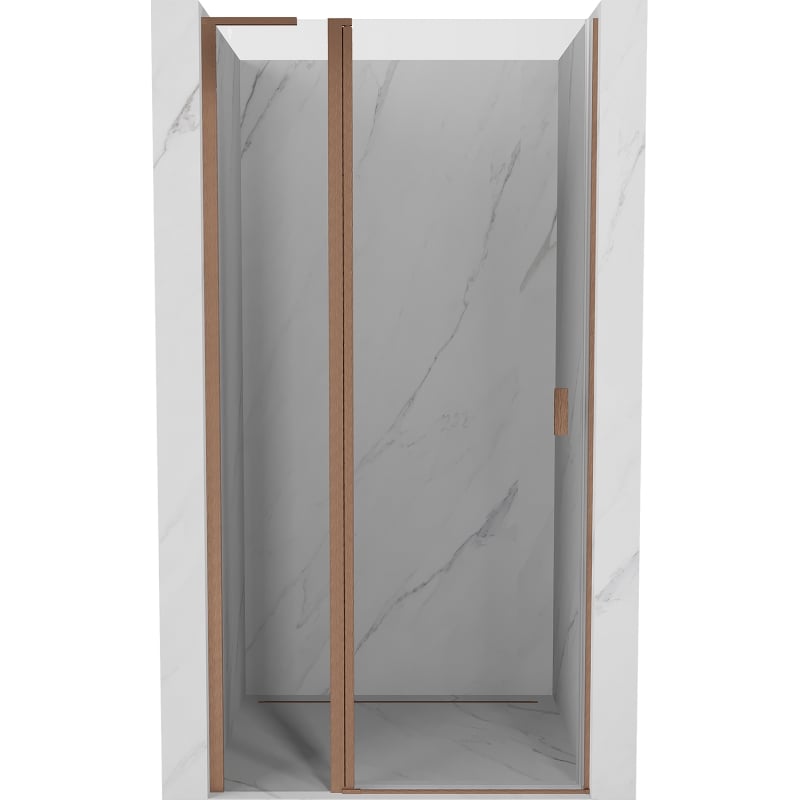 Mexen Mist L Duschpendeltür 110 cm, transparent, gebürstetes Kupfer - 8A4L-110-000-65-00
