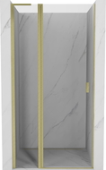 Mexen Mist L Duschdrehtür 90 cm, transparent, gebürstetes Gold - 8A4L-090-000-55-00