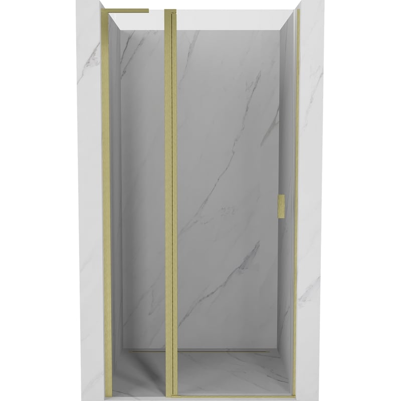 Mexen Mist L Pendeltür Dusche 95 cm, transparent, gebürstetes Gold - 8A4L-095-000-55-00