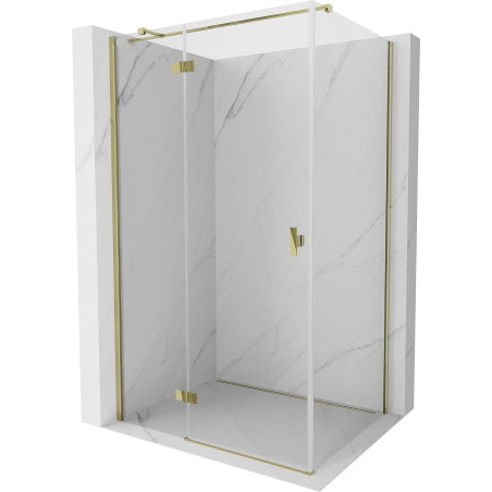 Mexen Mist-H T Duschkabine Pendeltür links 110 x 95 cm, transparent, gold - 8A5T-110-095-50-00-L