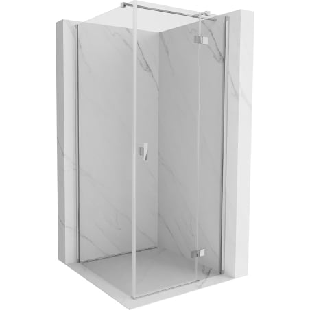 Mexen Mist-H T Duschkabine, rechte Tür, 80 x 80 cm, transparent, chrom - 8A5T-080-080-01-00-P