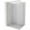 Mexen Mist-H T Duschkabine links öffnend 90 x 70 cm, transparent, gebürstetes Gold - 8A5T-090-070-55-00-L