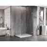 Mexen Lunar-B Duschkabine schwenkbar rechts 90 x 80 cm, transparent, Chrom - 832-090-080-01-00-P