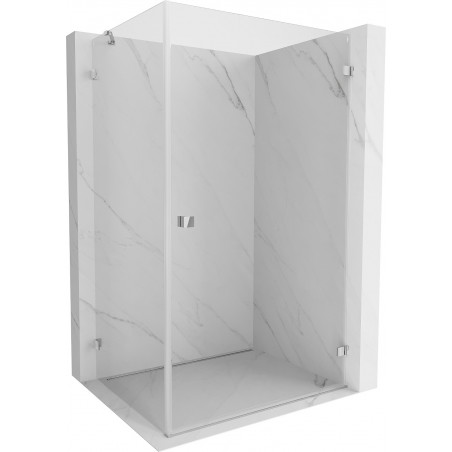 Mexen Lunar-B Duschkabine rechts öffnend 100 x 80 cm, transparent, Chrom - 832-100-080-01-00-P