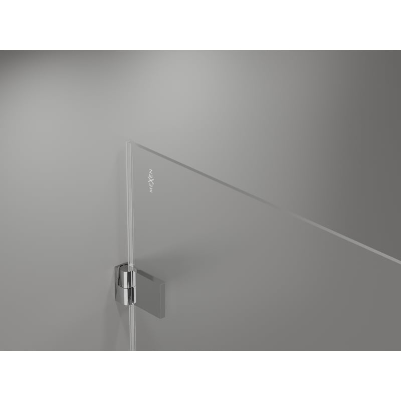 Mexen Lunar-B Duschkabine, anschlagend rechts, 90 x 90 cm, transparent, Chrom - 832-090-090-01-00-P