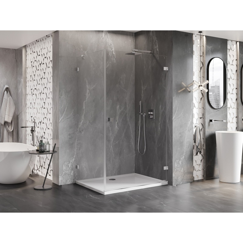 Mexen Lunar-B Duschkabine rechts öffnend 100 x 90 cm, transparent, Chrom - 832-100-090-01-00-P