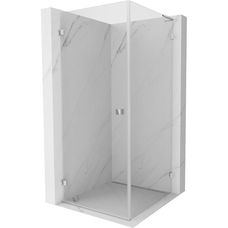 Mexen Lunar-B L Duschkabine schwenkbar links 80 x 80 cm, transparent, Chrom - 832L-080-080-01-00-L