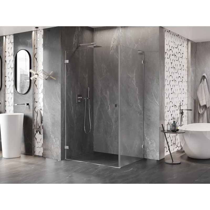 Mexen Lunar-B L Duschkabine schwenkbar links 85 x 80 cm, transparent, Chrom - 832L-085-080-01-00-L