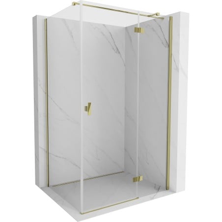 Mexen Mist-H T Duschkabine, rechts öffnend, 120 x 100 cm, transparent, Gold - 8A5T-120-100-50-00-P