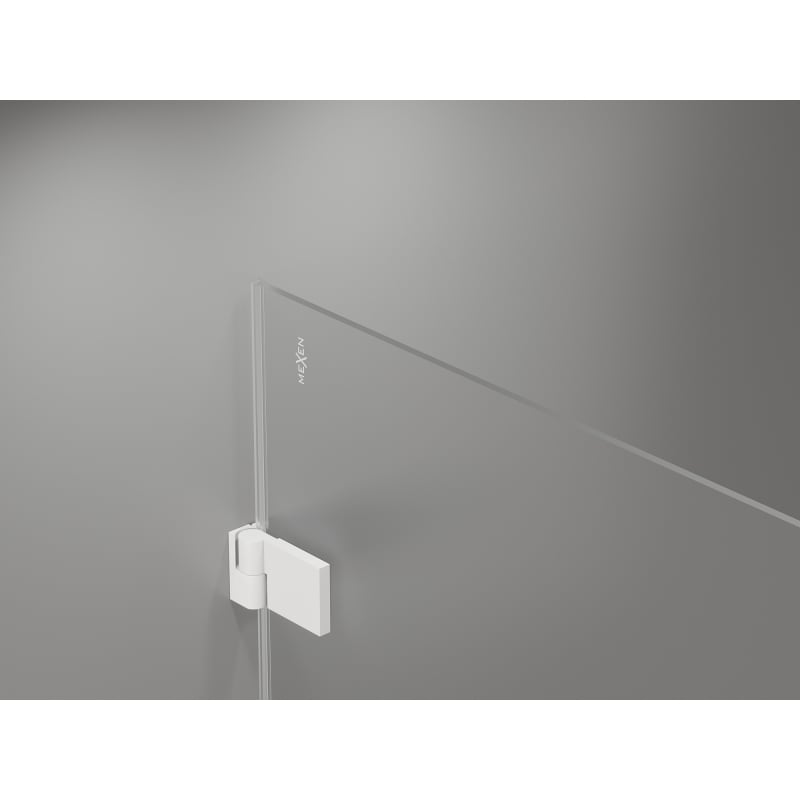 Mexen Lunar-B Duschkabine mit Linksscharnier 80 x 80 cm, transparent, weiß - 832-080-080-20-00-L