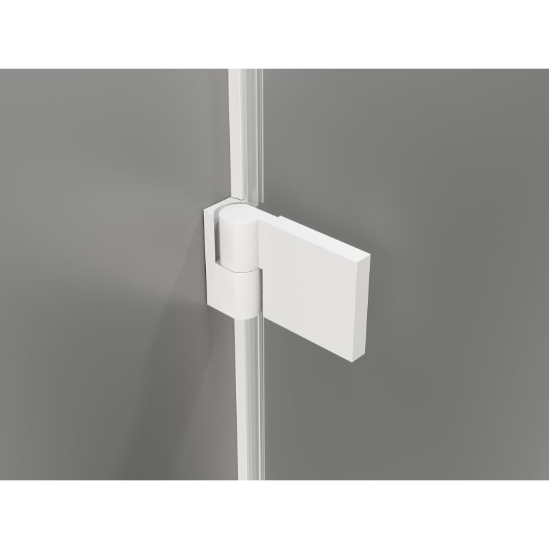 Mexen Lunar-B Duschkabine mit Linksscharnier 80 x 80 cm, transparent, weiß - 832-080-080-20-00-L