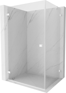 Mexen Lunar-B Duschkabine, schwenkbar, links 95 x 90 cm, transparent, weiß - 832-095-090-20-00-L