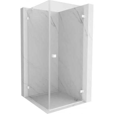 Mexen Lunar-B Duschkabine öffnend rechts 90 x 90 cm, transparent, weiß - 832-090-090-20-00-P