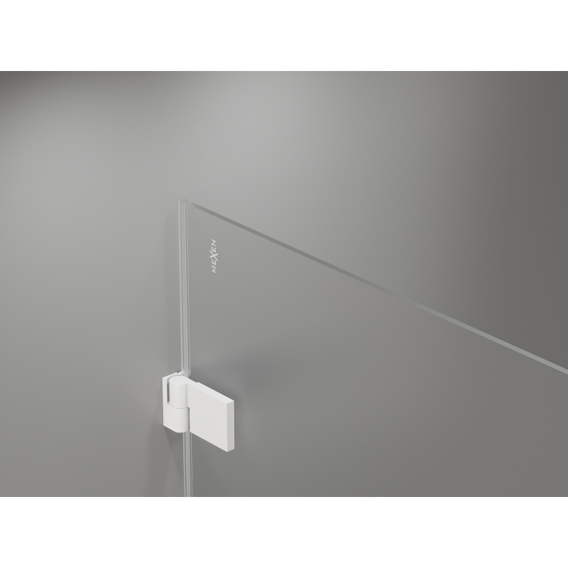 Mexen Lunar-B Duschkabine rechts öffnend 100 x 100 cm, transparent, weiß - 832-100-100-20-00-P