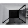 Mexen Apia Duschkabine schiebbar 100 x 90 cm, transparent, schwarz + Duschwanne Flat, schwarz - 840-100-090-70-00-4070B