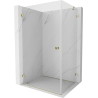 Mexen Lunar-B Duschkabine schwenkbar links 85 x 80 cm, transparent, gold - 832-085-080-50-00-L