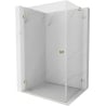 Mexen Lunar-B Duschkabine Drehbar links 95 x 80 cm, transparent, gold - 832-095-080-50-00-L