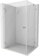 Mexen Lunar-B Duschkabine Drehbar links 95 x 80 cm, transparent, gold - 832-095-080-50-00-L