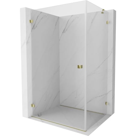 Mexen Lunar-B Schiebedusche links 100 x 80 cm, transparent, gold - 832-100-080-50-00-L