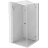 Mexen Lunar-B Duschkabine links schwenkbar 90 x 90 cm, transparent, gold - 832-090-090-50-00-L